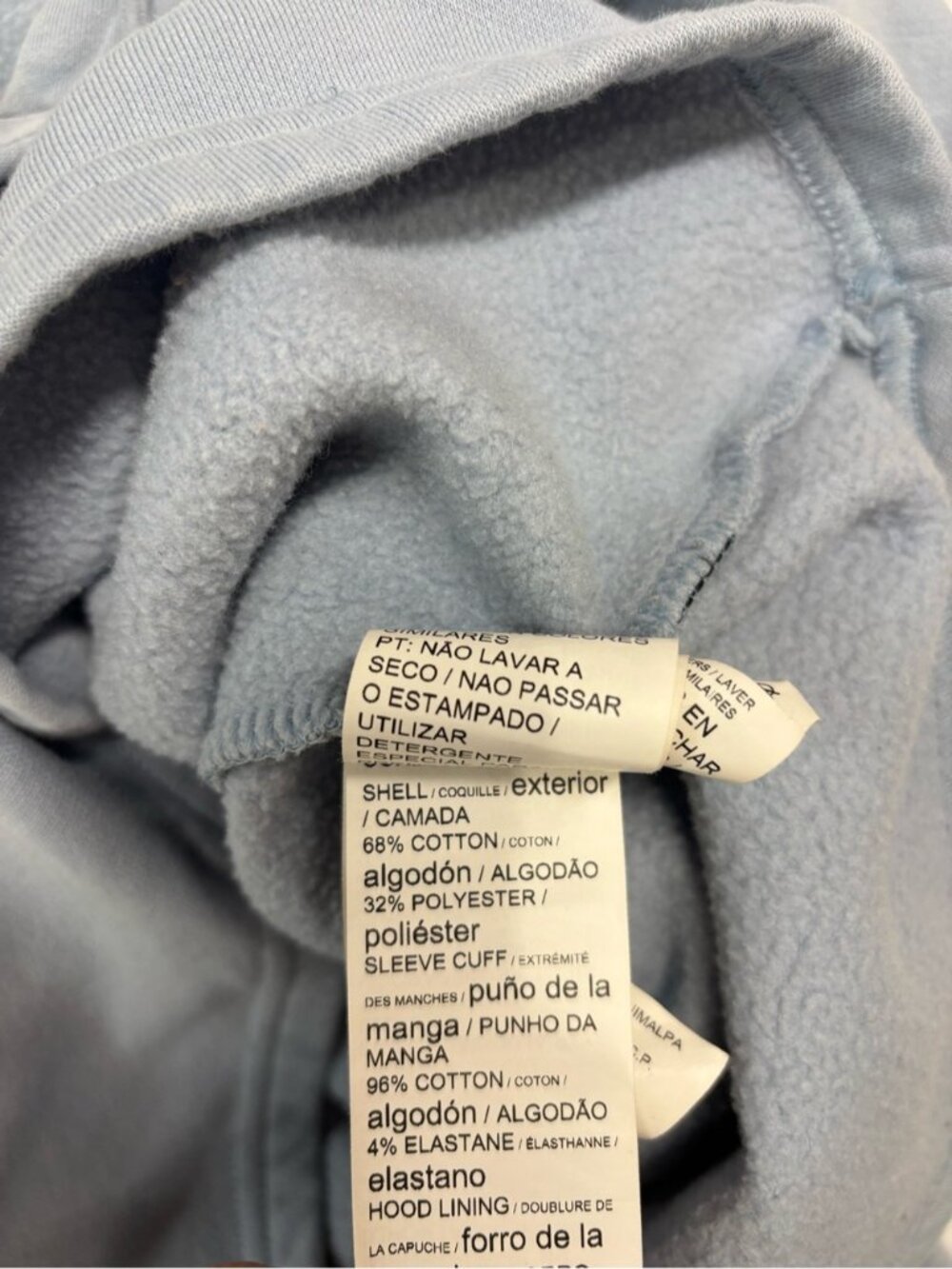 Puma Light Blue Cropped Logo Hoodie XL streetwear casual trendy comfort 504 - Picture 5 of 7